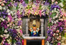 Photo of गुढीपाडव्यानिमित्त श्री विठ्ठल रुक्मिणी मंदिरात आकर्षक फुलांची सजावट